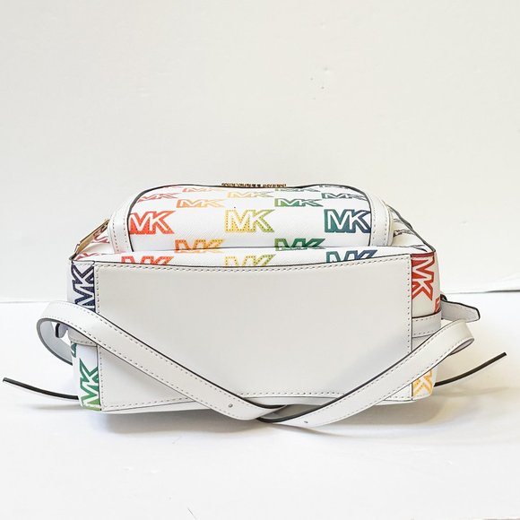 Michael Kors Jaycee Medium Backpack MK Rainbow Optic White Multi main image 5